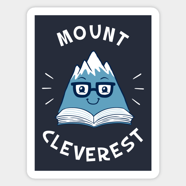 Mount Cleverest Sticker by dumbshirts